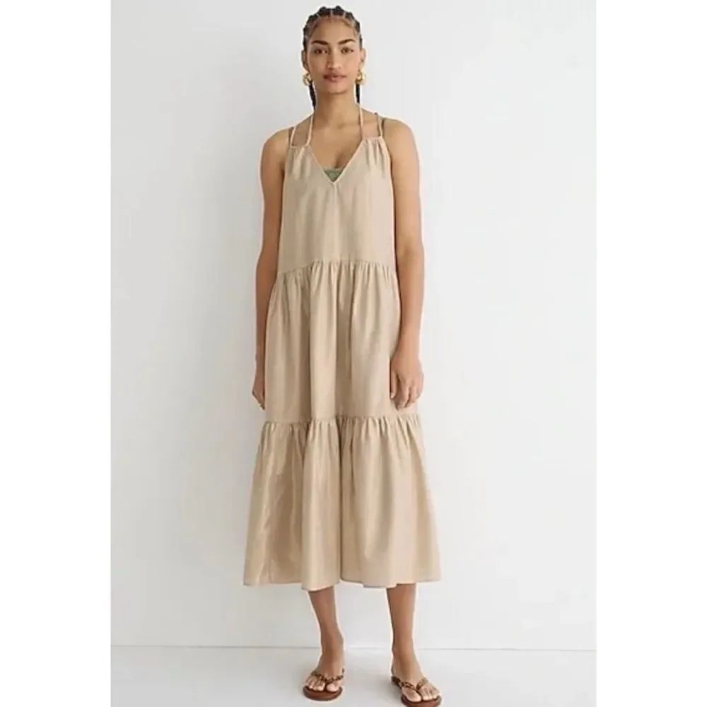 J.Crew: Metallic Cross-back Halter
Beach Dress Size L. / NWOT